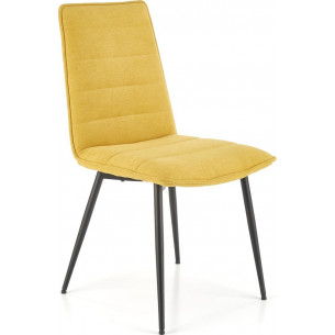 K493 mustard upholstered chair with high backrest Halmar