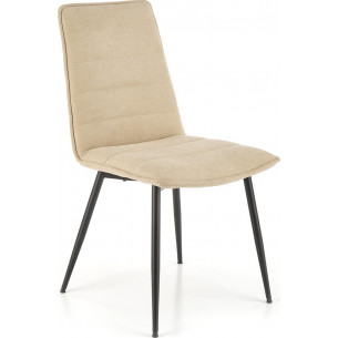 K493 beige upholstered chair with high backrest Halmar