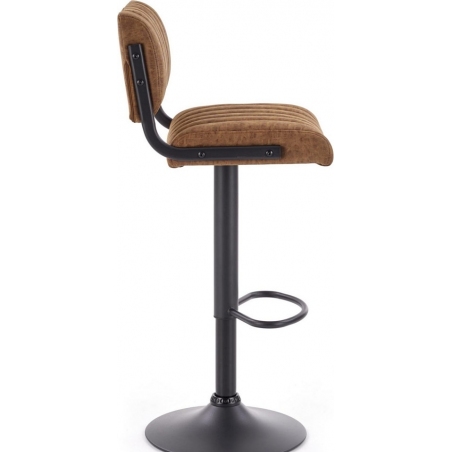 H-88 brown adjustable upholstered bar stool with backrest Halmar