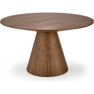 Henderson 136cm walnut round table on one leg Halmar