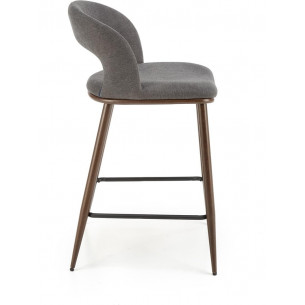 Bar stool H114 65cm grey&amp;walnut upholstered Halmar 2