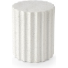 Giza 41cm white round japandi side table Halmar