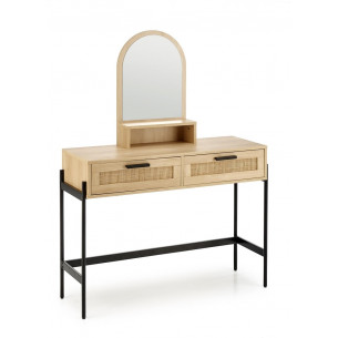 Konsola boho z szufladami Carmen 104x35cm naturalny/czarny Halmar 2