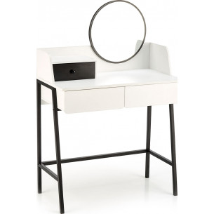 Agnes 80x42cm white&amp;black console with drawers Halmar