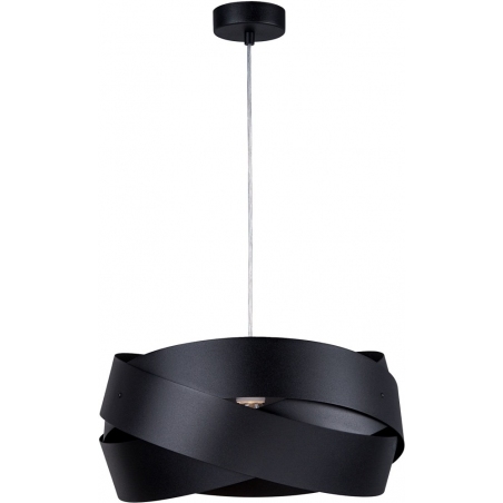 Lampy nowoczesne. Lampa wisząca nowoczesna Tornado 40cm czarna Zumaline do sypialni i salonu