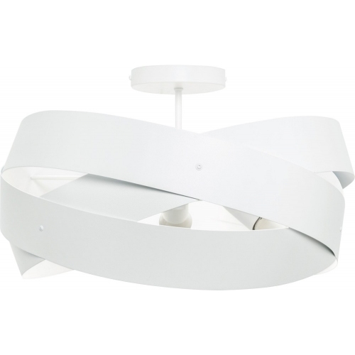 Lampy nowoczesne. Lampa sufitowa nowoczesna Tornado 50cm biała Zumaline do sypialni i salonu