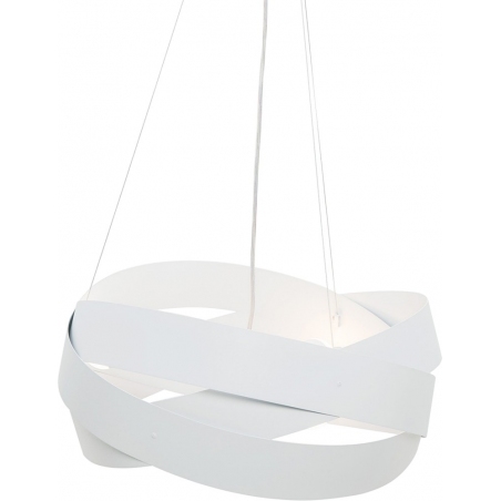 Lampy nowoczesne. Lampa wisząca nowoczesna Tornado 50cm biała Zumaline do sypialni i salonu