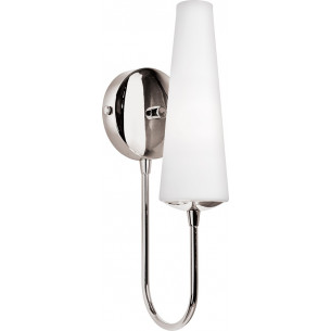 Magnum white&amp;chrome glamour glass wall lamp ZumaLine