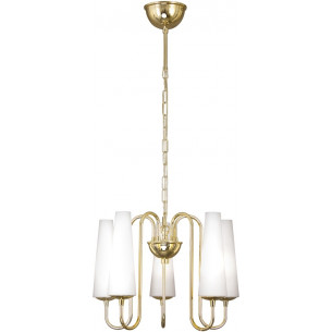 Magnum V 40cm white&amp;gold glamour glass chandelier ZumaLine