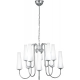 Magnum X 60cm white&amp;chrome glamour glass chandelier ZumaLine