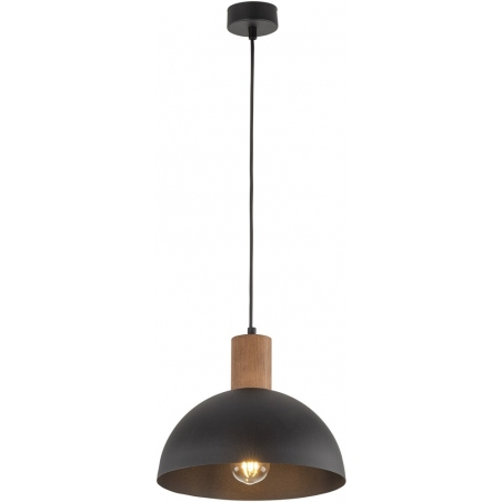 Lampa wisząca loft z drewnem Oslo 33,5cm czarny/orzech TK Lighting