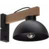 Oslo black&amp;wood scandinavian wall lamp with switch TK Lighting