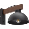 Oslo black&amp;walnut scandinavian wall lamp with switch TK Lighting