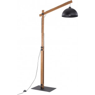 Oslo black&amp;walnut loft floor lamp TK Lighting