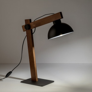 Lampy na biurko. Lampa biurkowa loft Oslo czarny/orzech TK Lighting