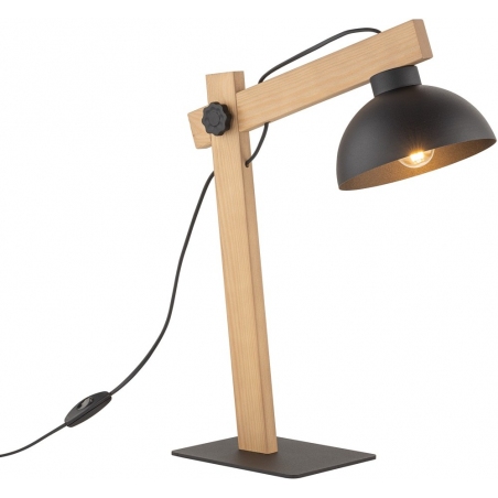 Lampa biurkowa loft Oslo czarny/drewno TK Lighting
