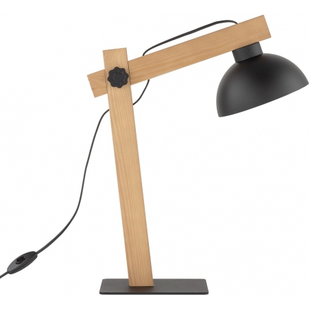 Lampy na biurko. Lampa biurkowa loft Oslo czarny/drewno TK Lighting