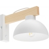 Oslo white&amp;wood scandinavian wall lamp with switch TK Lighting