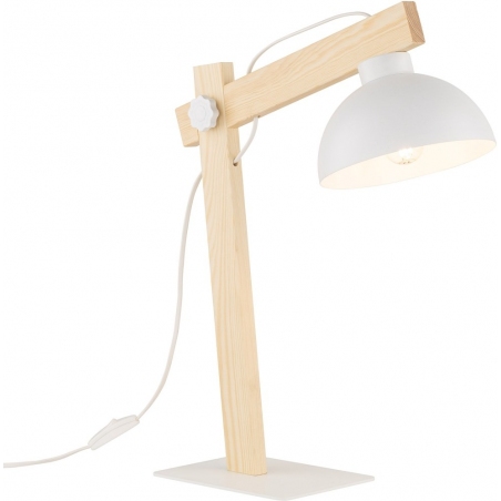Lampa biurkowa skandynawska Oslo biały/drewno TK Lighting