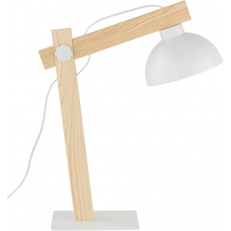 Lampa biurkowa skandynawska Oslo biały/drewno TK Lighting