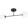 Roma 75cm white&amp;black ceiling lamp with 2 glass spheres Emibig