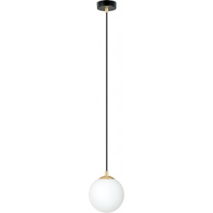 Royal 14cm white&amp;gold&amp;black glass sphere pendant lamp Emibig