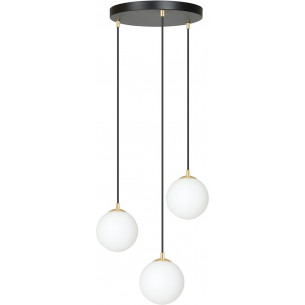 Royal 40cm white&amp;gold&amp;black 3 glass globes pendant lamp Emibig