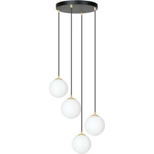 Royal 40cm white&amp;gold&amp;black 4 glass globes pendant lamp Emibig