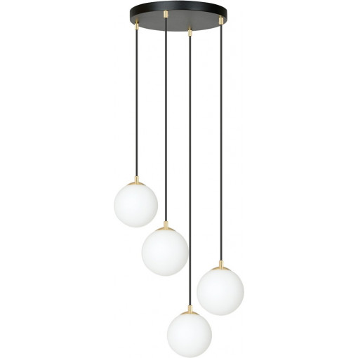 Royal 40cm white&amp;gold&amp;black 4 glass globes pendant lamp Emibig