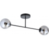 Roma 75cm white&amp;graphite ceiling lamp with 2 glass spheres Emibig