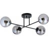 Roma 75cm white&amp;graphite ceiling lamp with 4 glass spheres Emibig