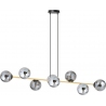 Gravity VIII 140cm graphite&amp;gold&amp;black long glass balls pendant lamp Emibig