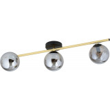 Splendi III 80cm graphite&amp;gold&amp;black modern ceiling lamp with glass spheres Emibig