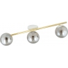 Splendi III 80cm graphite&amp;gold&amp;white modern ceiling lamp with glass spheres Emibig