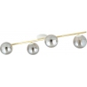 Splendi IV 100cm graphite&amp;gold&amp;white modern ceiling lamp with glass spheres Emibig