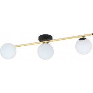 Splendi III 80cm white&amp;gold&amp;black modern ceiling lamp with glass spheres Emibig