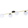 Splendi IV 100cm white&amp;gold&amp;black modern ceiling lamp with glass spheres Emibig