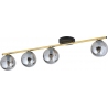 Monza IV 100cm graphite&amp;gold modern ceiling lamp with glass spheres Emibig