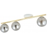 Monza III 80cm graphite&amp;gold&amp;white modern ceiling lamp with glass spheres Emibig