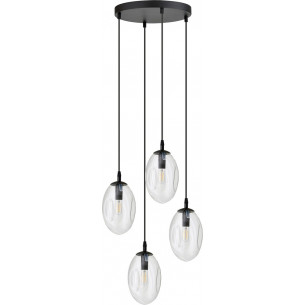 Astral Premium IV 40cm transparent glass pendant lamp Emibig