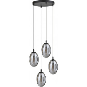 Astral Premium IV 40cm graphite glass pendant lamp Emibig