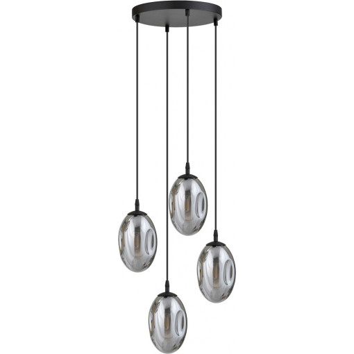 Astral Premium IV 40cm graphite glass pendant lamp Emibig