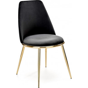 K460 black velvet chair with gold legs Halmar