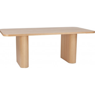 Designer Pelare 200x100 natural oak veneered dining table Nordifra