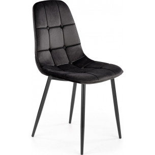 K417 black velvet quilted chair Halmar