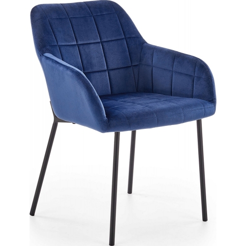 K305 navy blue velvet chair with...