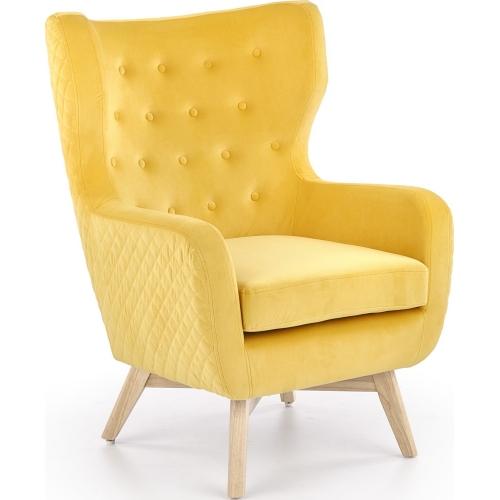 Marvel yellow quilted armchair with...