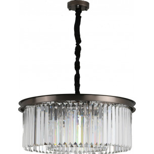 Sparkle round 60cm anthracite crystal pendant lamp Step Into Design