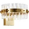 Aura LED transparent&amp;gold glamour crystal wall lamp Step Into Design