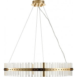 Aura LED 85cm clear&amp;gold glamour crystal pendant lamp Step Into Design